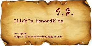 Illés Honoráta névjegykártya
